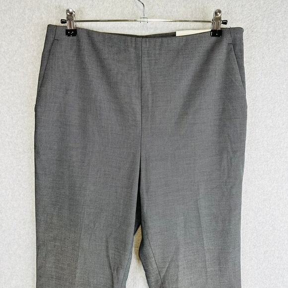 New Ann Taylor Womans Sz 10 The Ankle Pants Grey Side Zip Bi-Stretch NWT - Picture 2 of 10